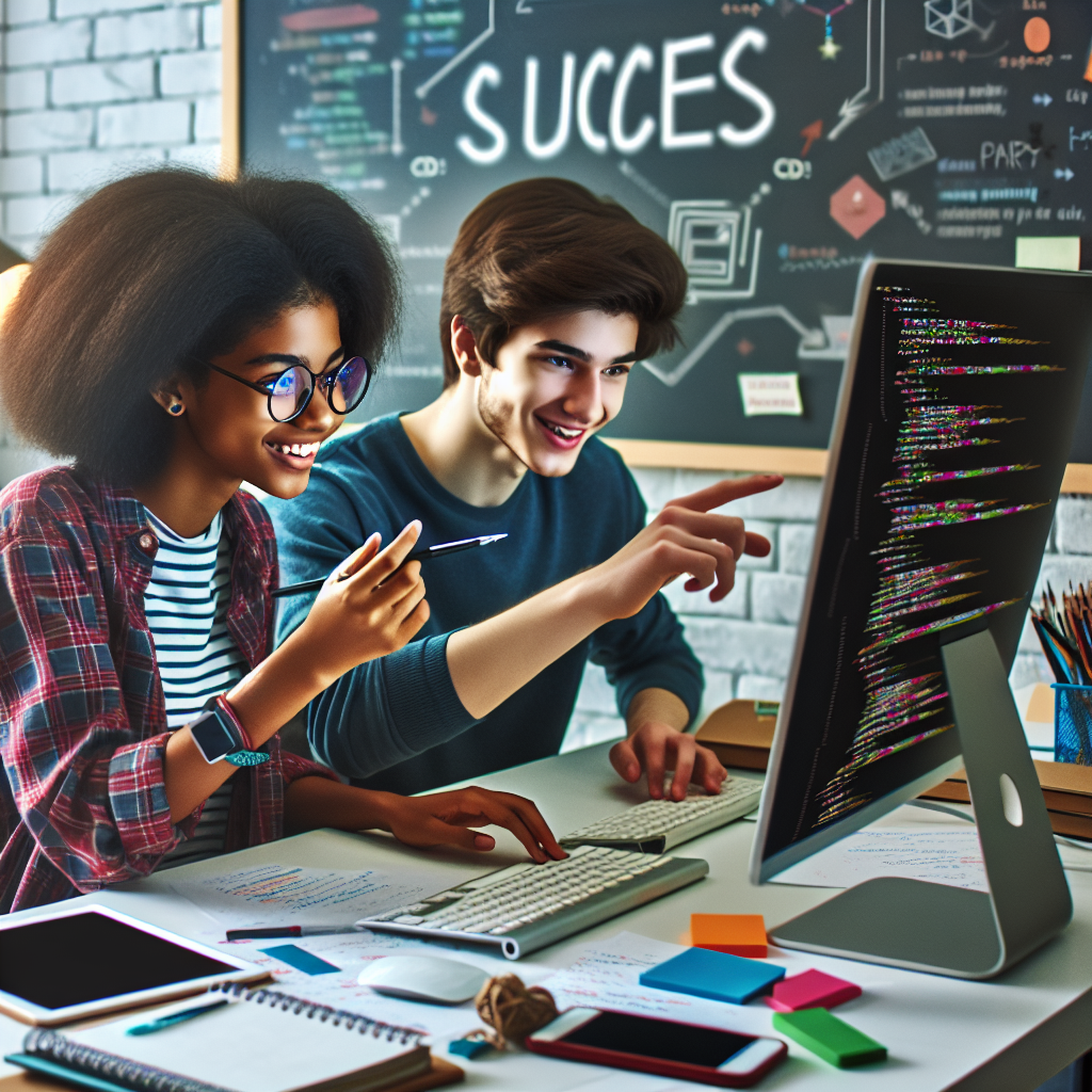 Cultivando Éxito en la Codificación: Programación en Pareja para Jóvenes
