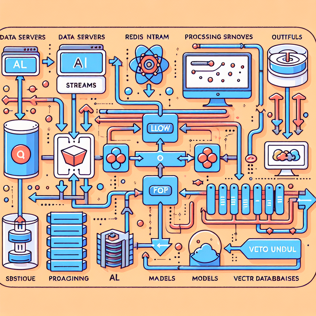 Flujo de Datos con IA en Tiempo Real - Pipeline de ML con Redis Streams y Base de Datos Vectoriales.