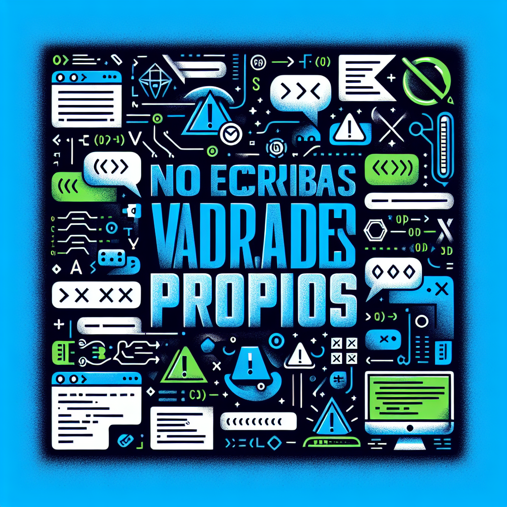 No Escribas Validadores Propios