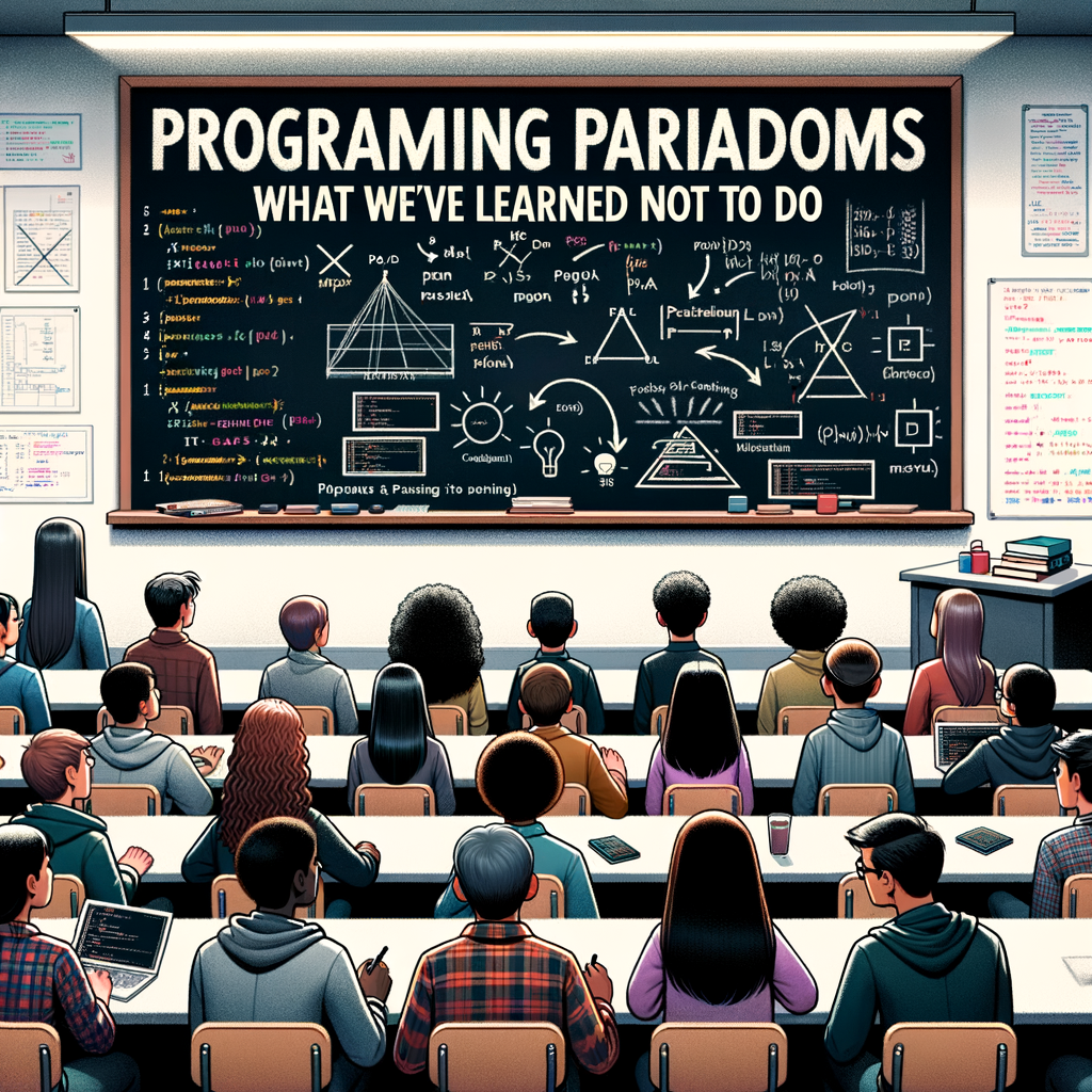 Paradigmas de Programación: Lo que hemos aprendido a no hacer
