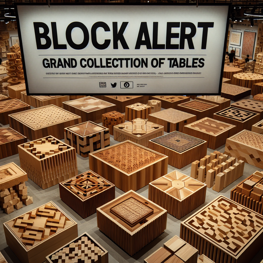 Alerta de Bloques: Gran Colección de Tablas