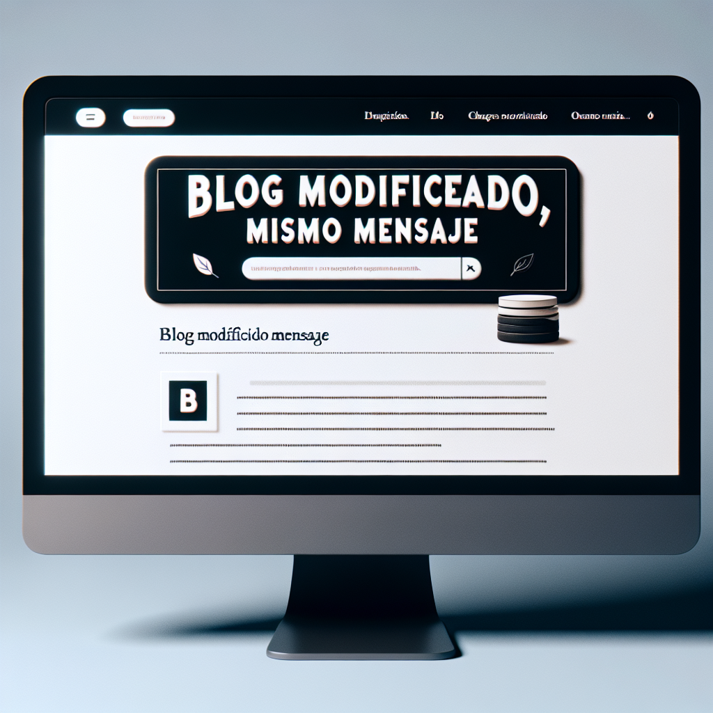 Blog Modificado, Mismo Mensaje