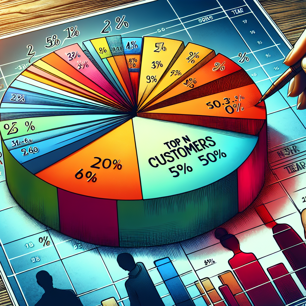 Los N clientes principales que concentraron la mitad de las ventas ese año