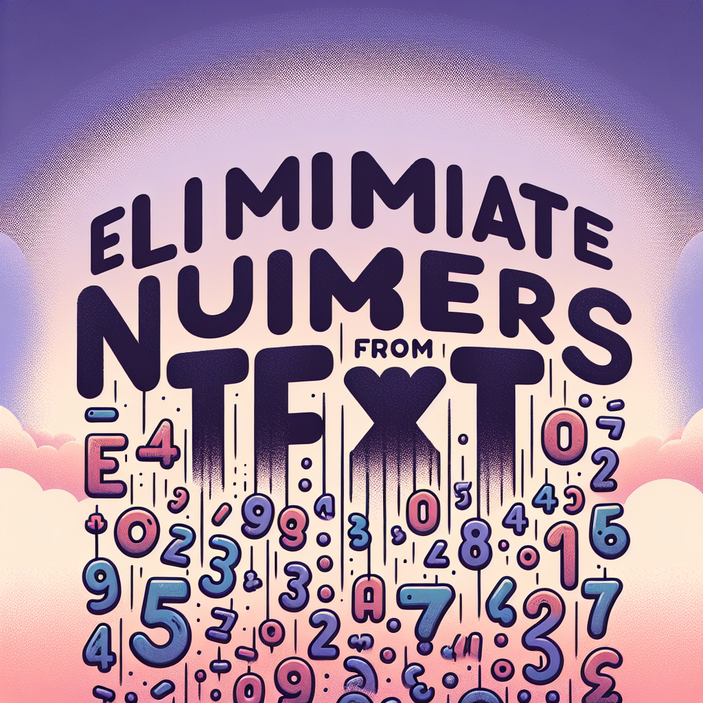 Eliminar Números del Texto