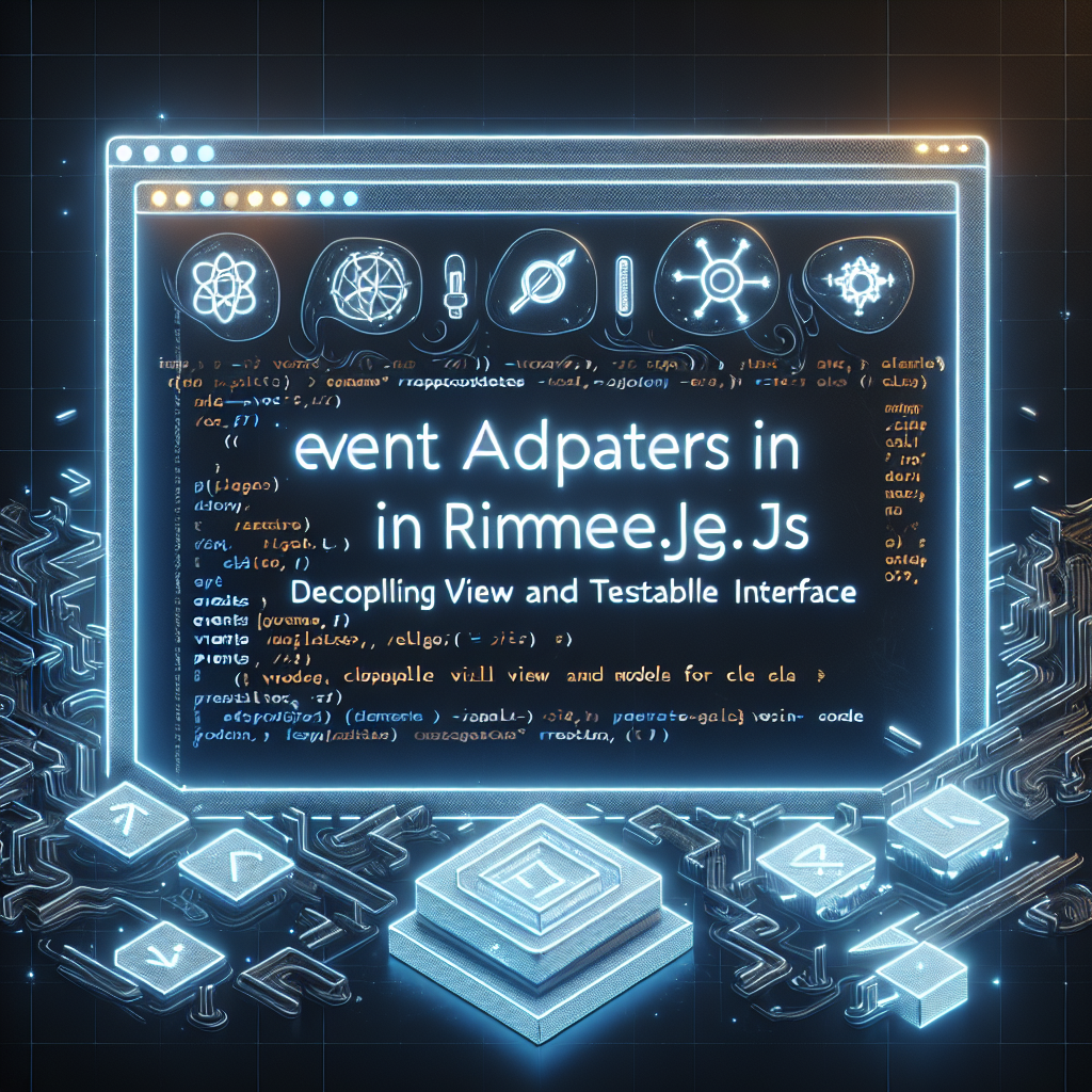 Adaptadores de Eventos en Rimmel.js: Desacoplar Vista y Modelo para una Interfaz Limpia y Testeable