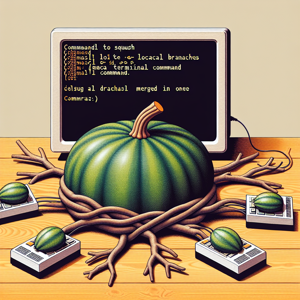 Eliminar ramas locales fusionadas con squash en un solo comando de terminal