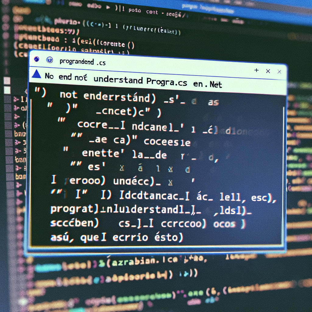 No entendí Program.cs en .NET, así que escribí esto