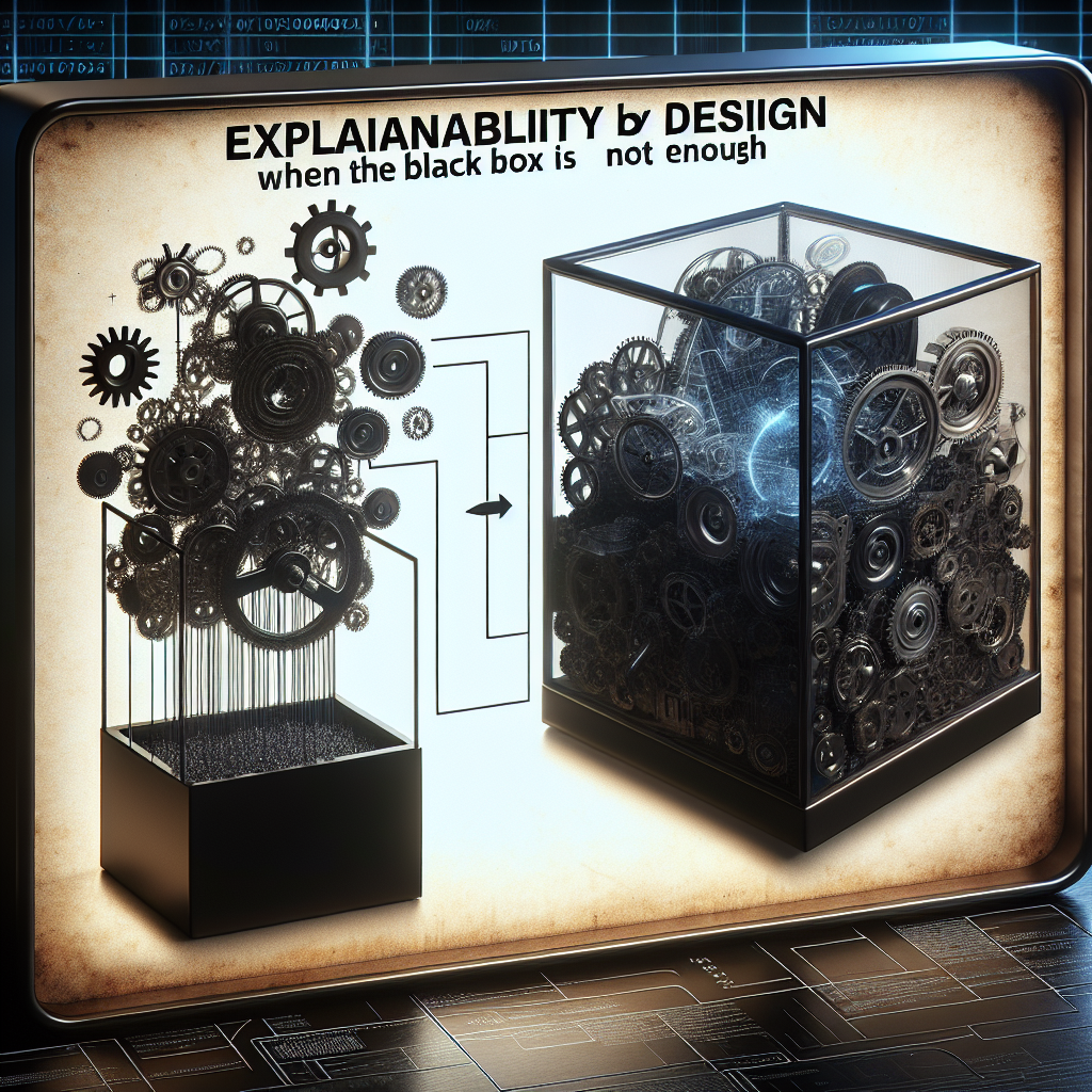 Explicabilidad por diseño: cuando la caja negra no basta