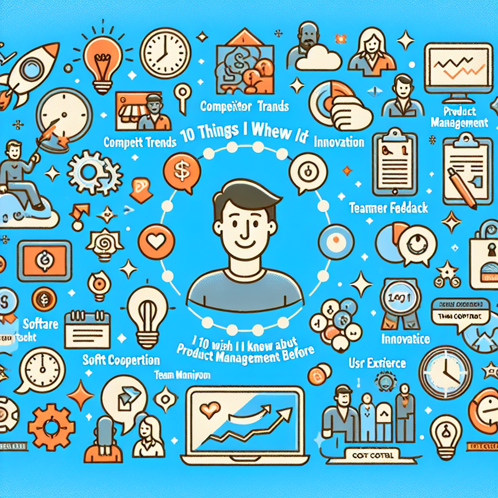 10 Cosas que Ojalá Supiera sobre Gestión de Productos Antes