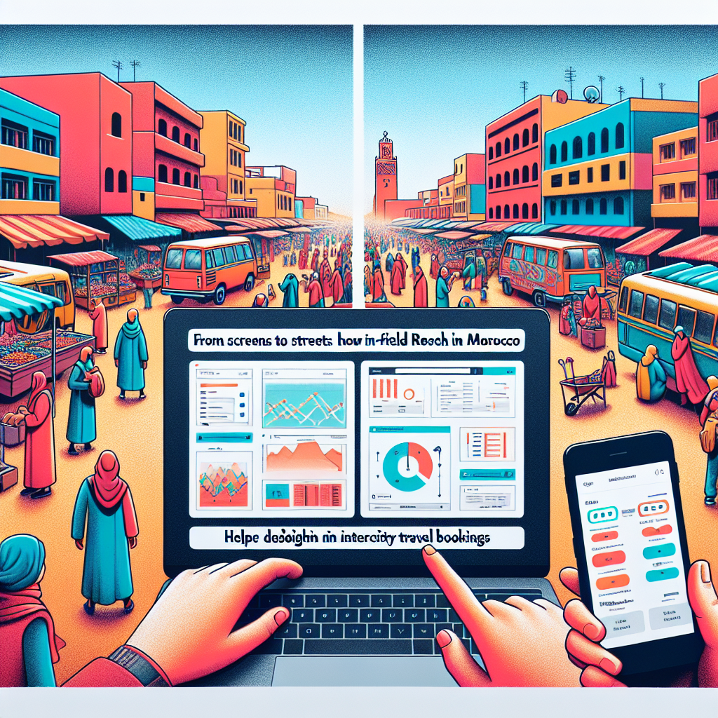 De las pantallas a las calles: Cómo la investigación de UX en campo en Marruecos ayudó a rediseñar la reserva de viajes interurbanos.