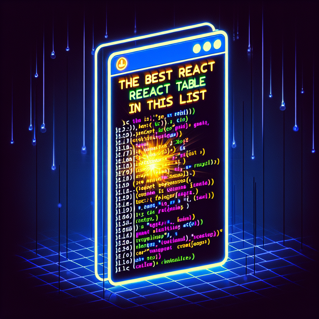 La Mejor Tabla de React Está en Esta Lista