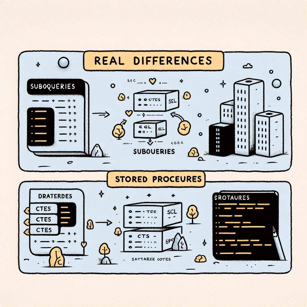 Diferencias reales entre subconsultas, CTEs y procedimientos almacenados