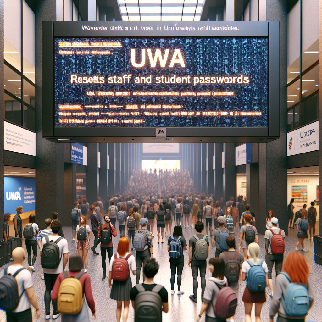 UWA restablece todas las contraseñas del personal y de los estudiantes
