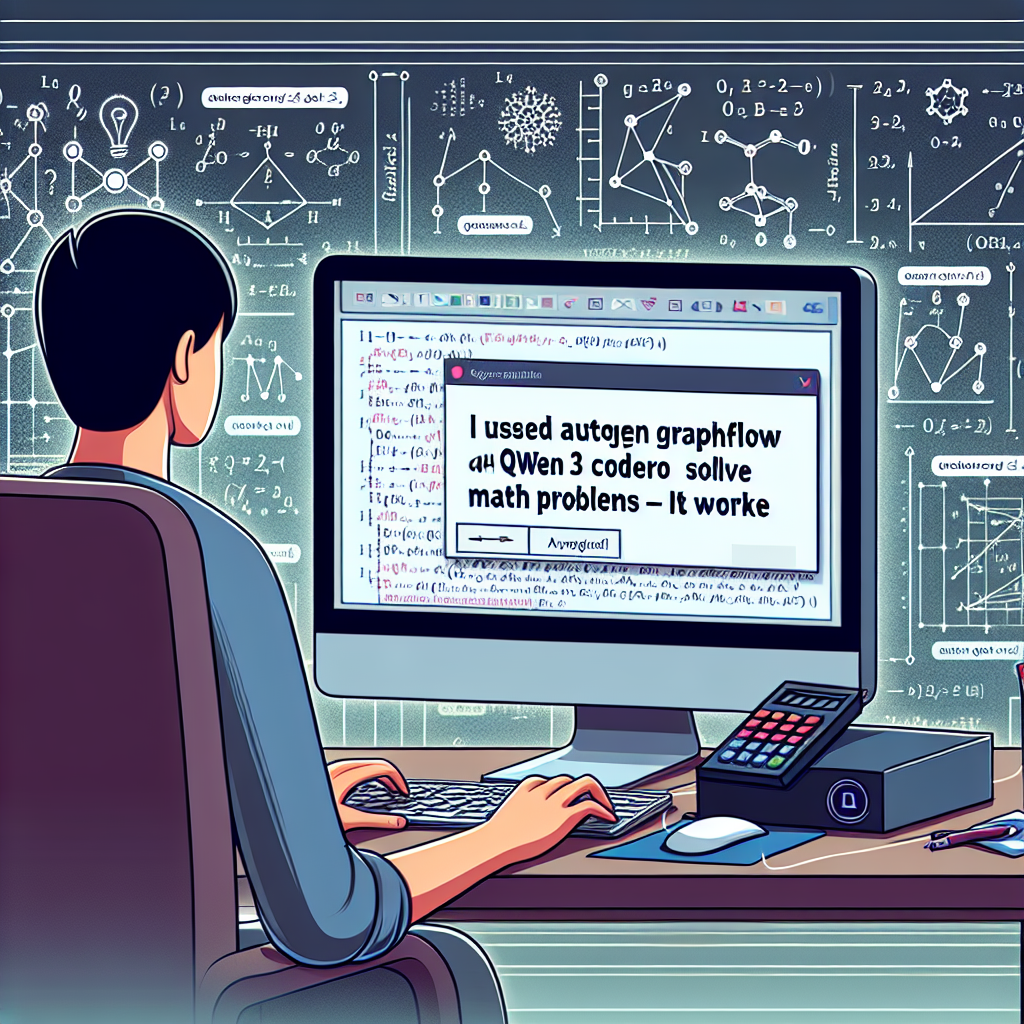 Usé Autogen GraphFlow y Qwen3 Coder para resolver problemas de matemáticas — funcionó