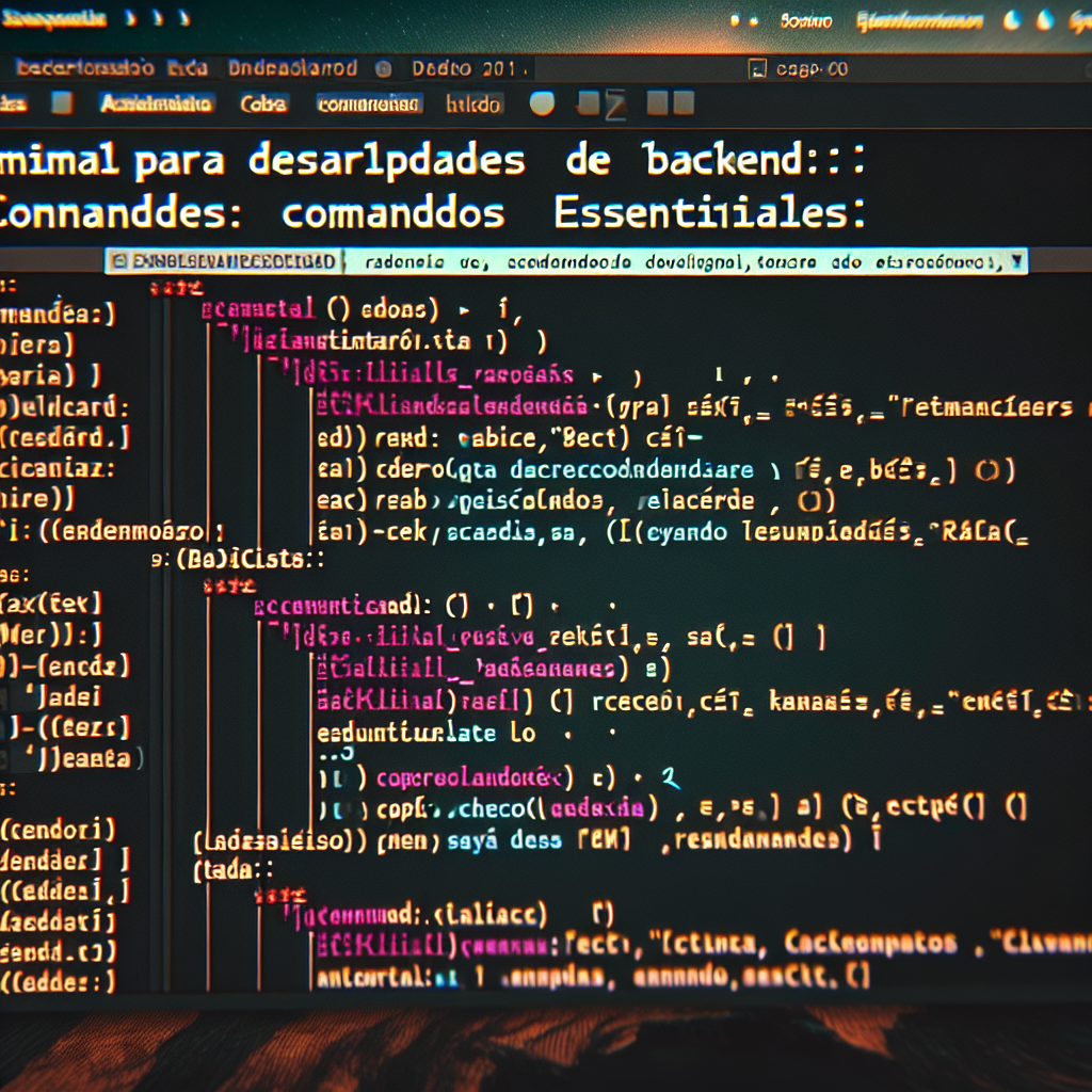 Terminal para Desarrolladores de Backend: Comandos Esenciales