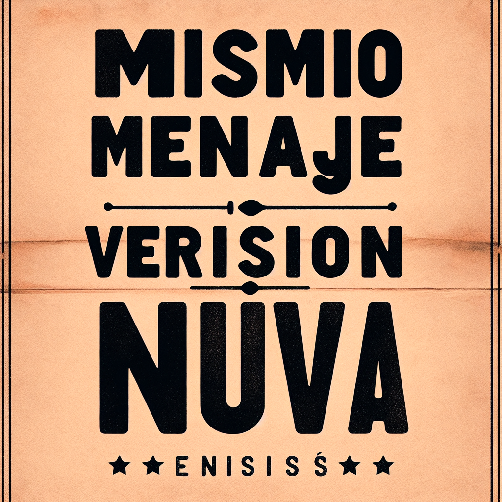 Mismo mensaje, versión nueva