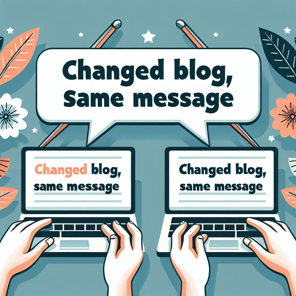 Blog Modificado, Mismo Mensaje