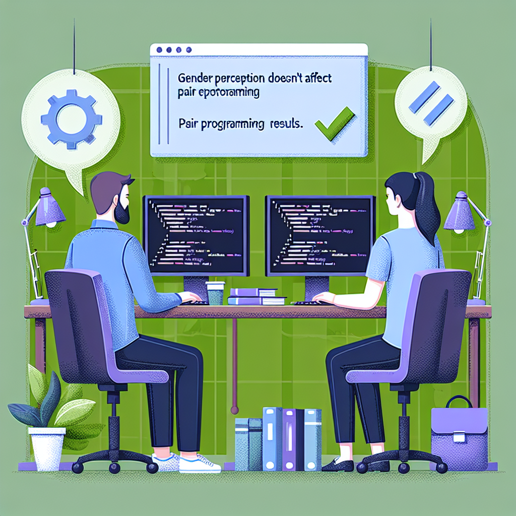 La percepción de género no afecta los resultados del pair programming