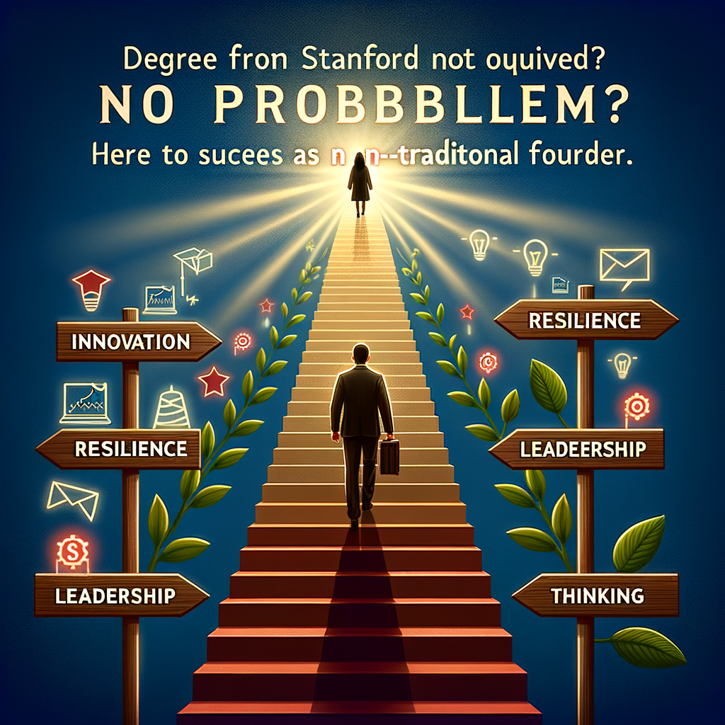 ¡Sin titulo obtenido en Stanford? No hay problema. Aquí te mostramos cómo triunfar como fundador no tradicional.