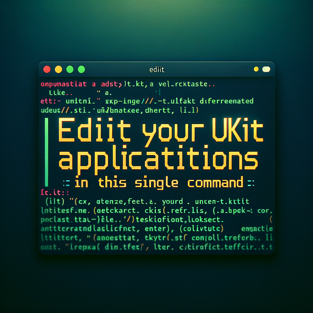 Edita tus aplicaciones UIKit al instante con este único comando
