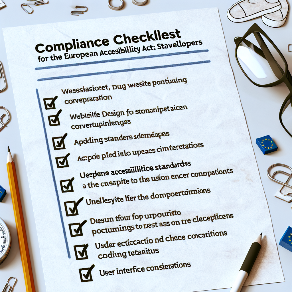 Lista de verificación para cumplir con la Ley de Accesibilidad Europea (EAA): Estándares para Desarrolladores