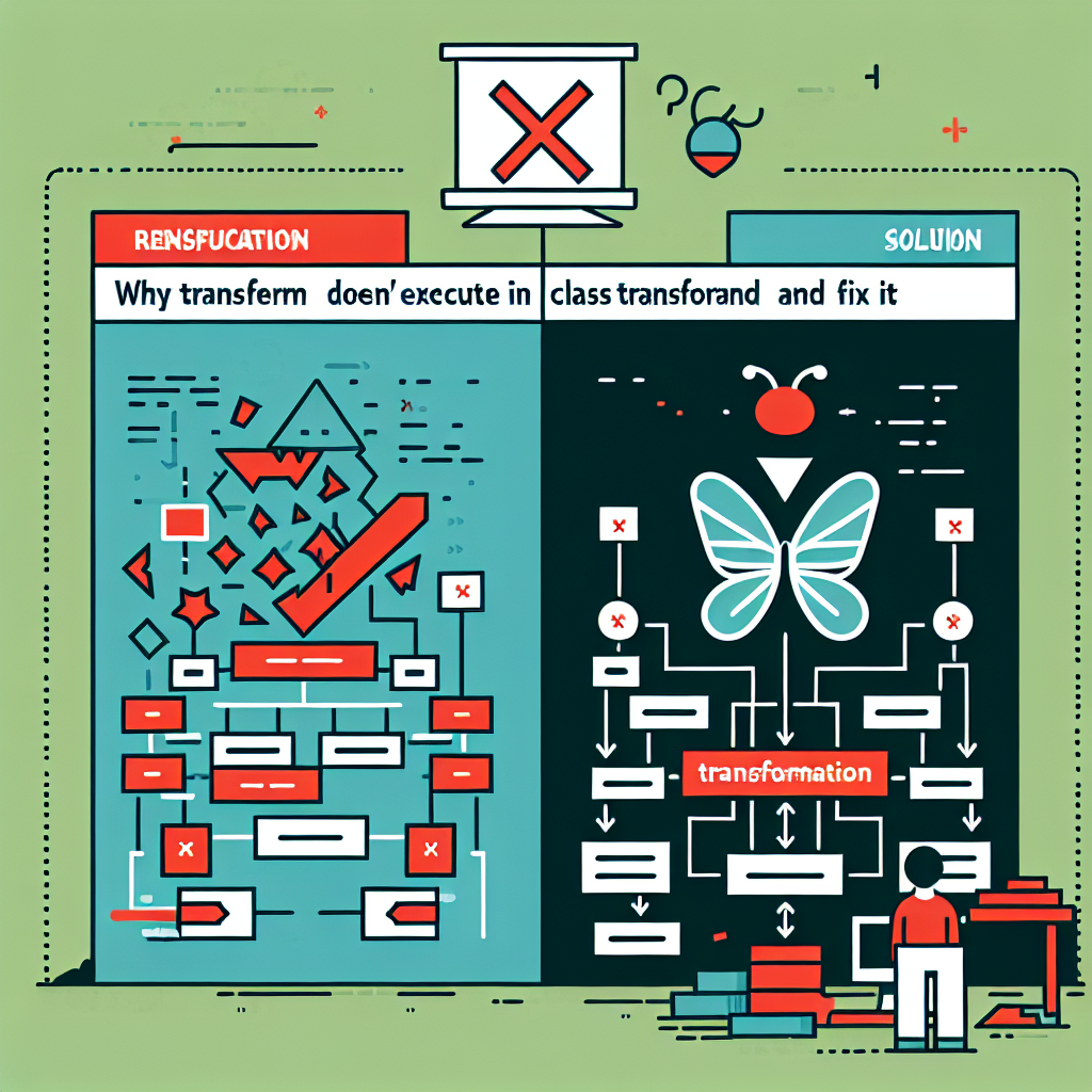 Por qué @Transform no se ejecuta en class-transformer y cómo solucionarlo