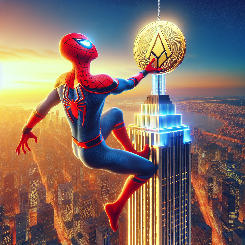 El Hombre Araña conquista rascacielos para lanzar el primer Token de Acción del mundo.