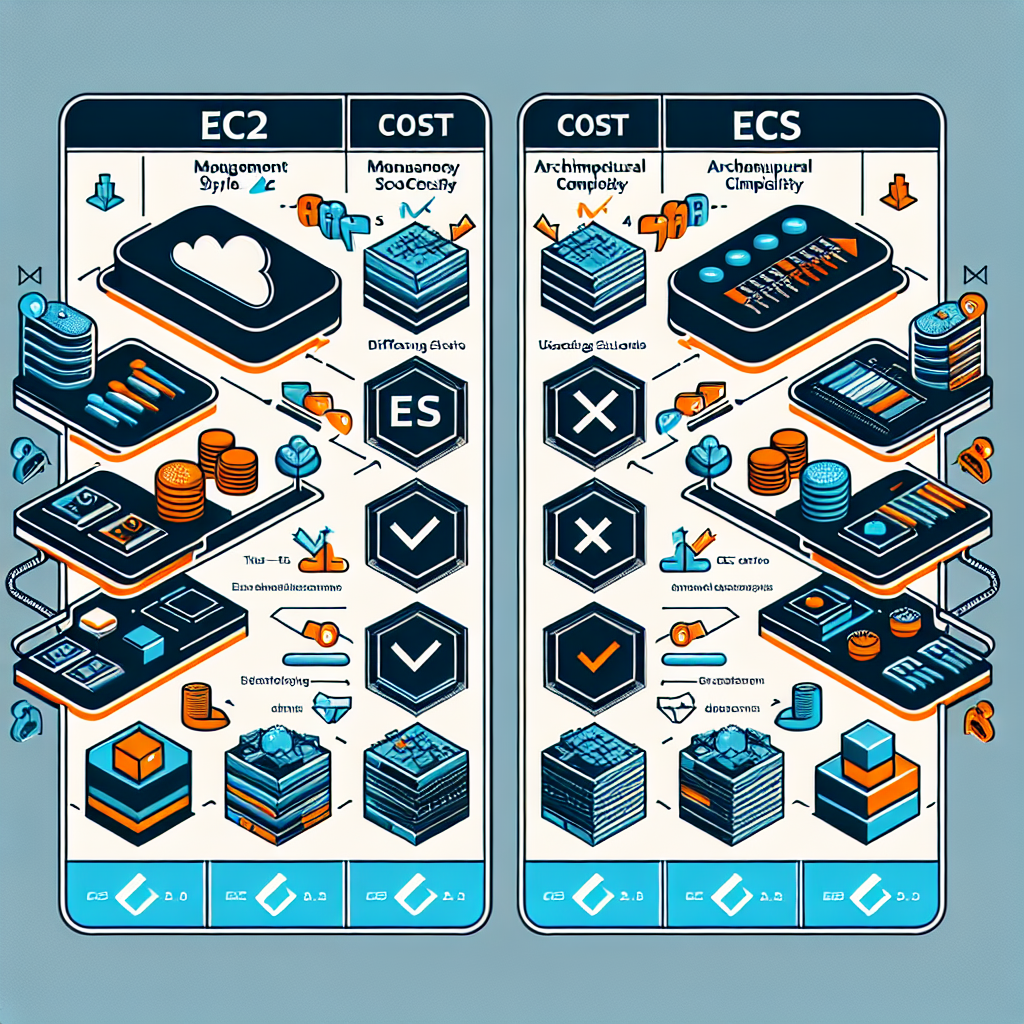 Diferencias clave entre EC2 y ECS en AWS.