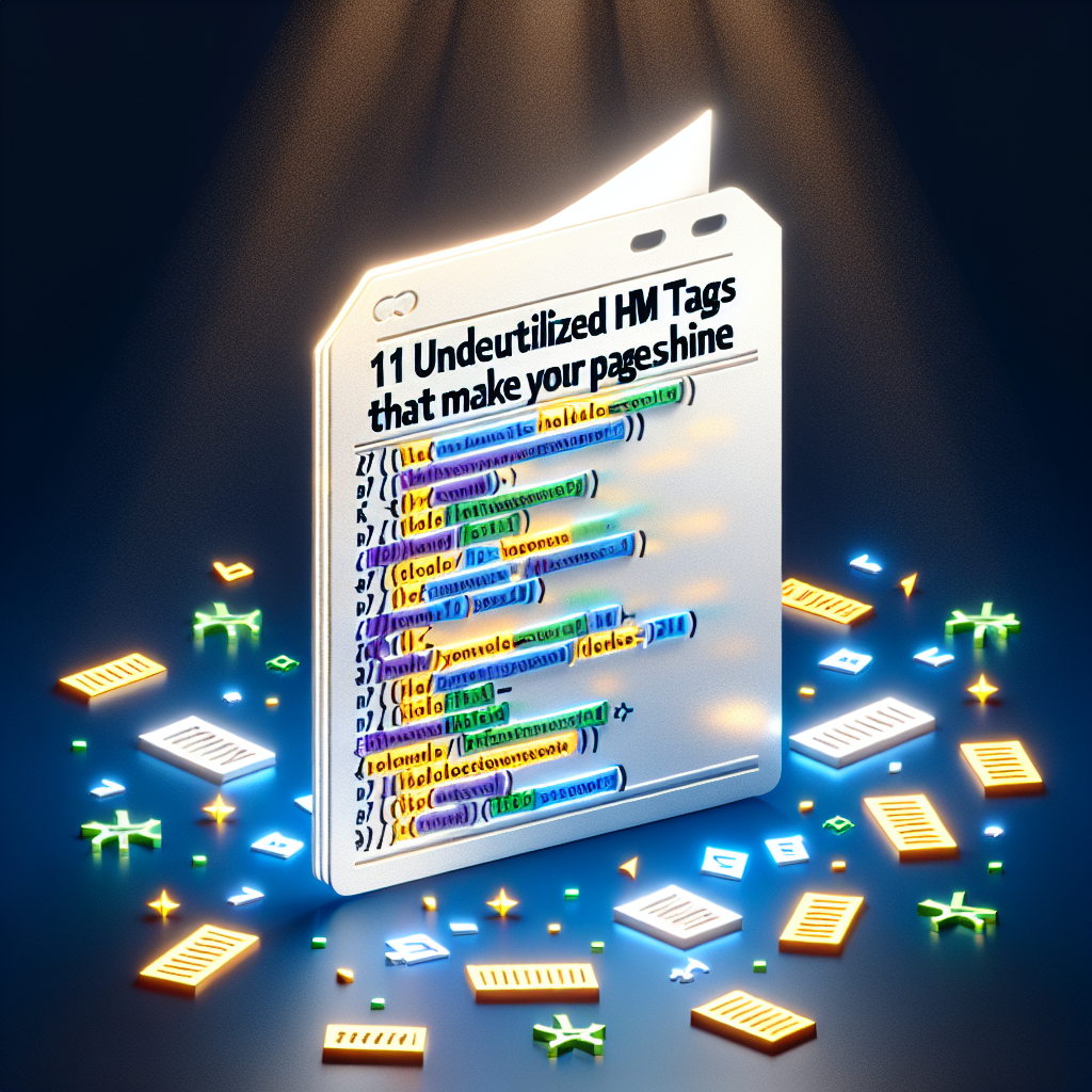 11 Etiquetas HTML Pasadas por Alto Que Hacen Brillar Tus Páginas