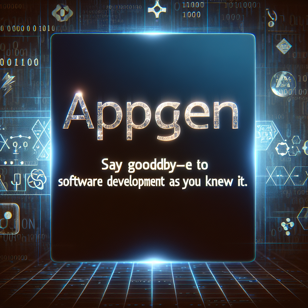 AppGen: Despídete del Desarrollo de Software como lo Conocías.