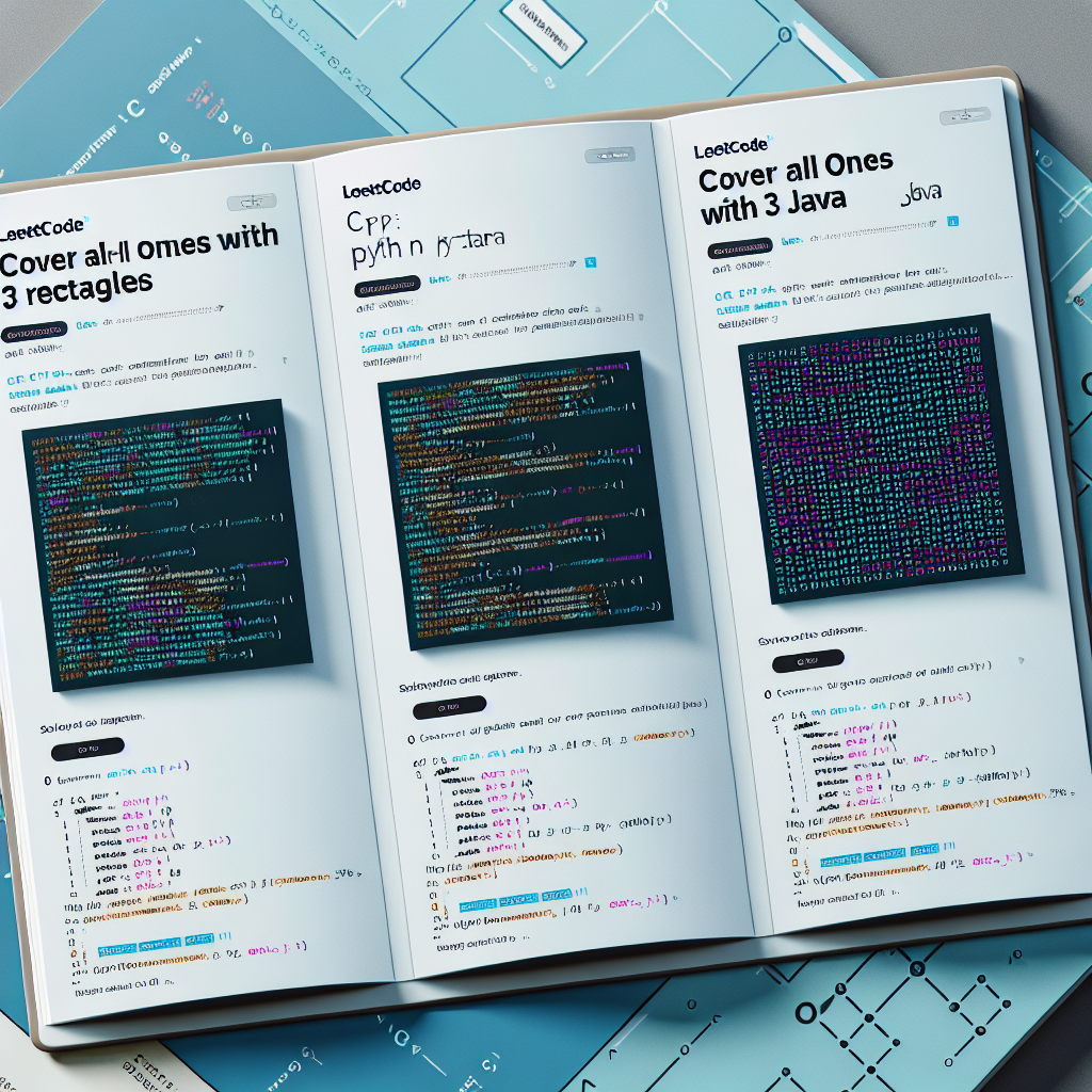 LeetCode 3197: Cubrir Todos los Unos con 3 Rectángulos (C++, Python y Java)