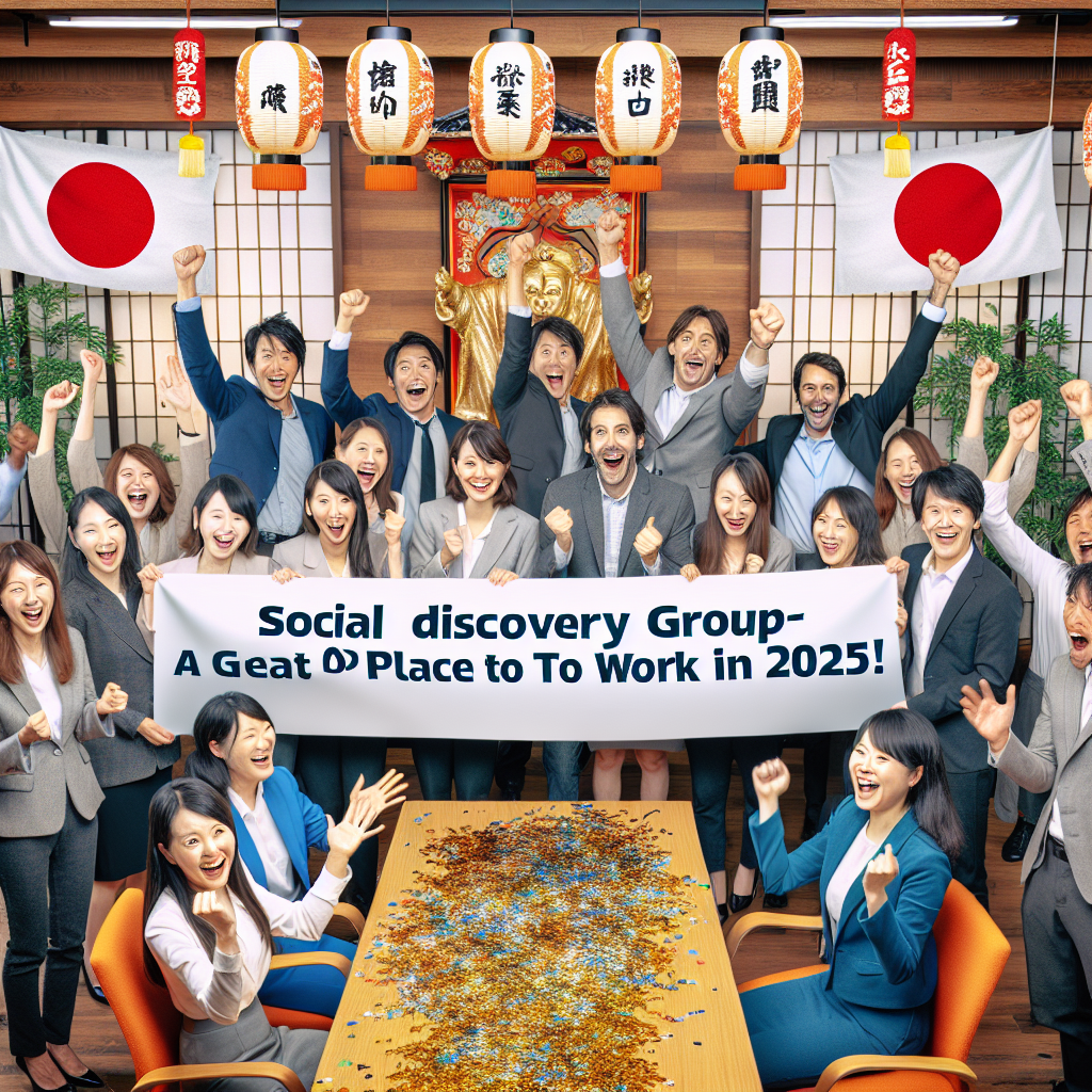 Social Discovery Group reconocido como un gran lugar para trabajar en Japón en 2025
