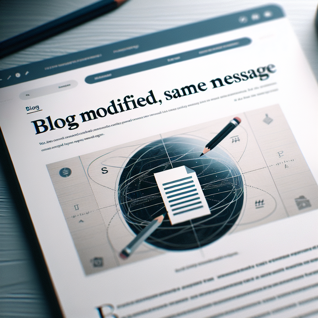 Blog Modificado, Mismo Mensaje