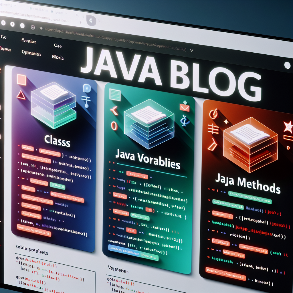Blog de Java: Clases, Variables y Métodos