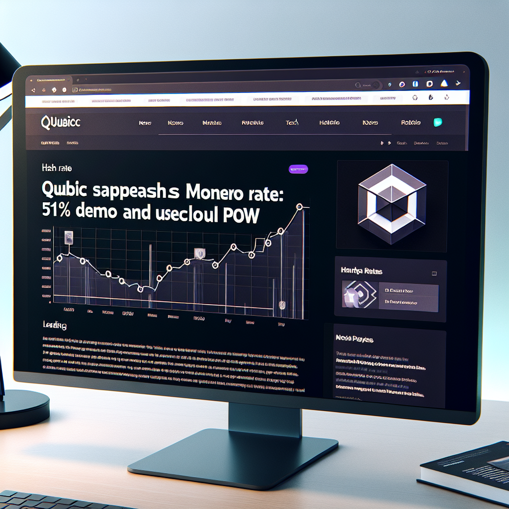 Qubic supera a Monero en la tasa de hash: demo 51% y PoW útil