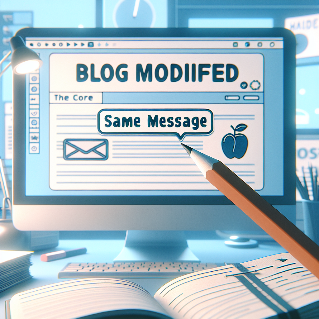 Blog Modificado, Mismo Mensaje