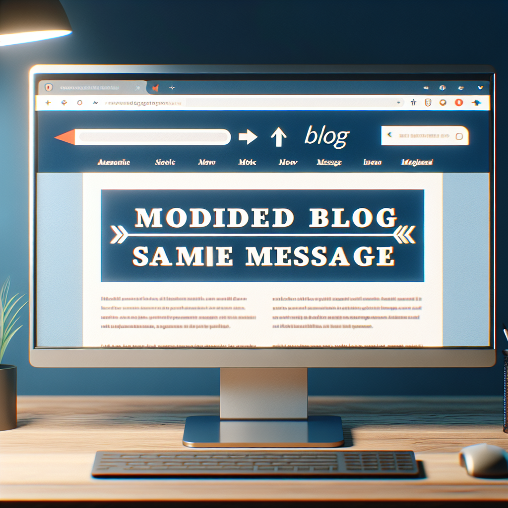 Blog modificado, mismo mensaje