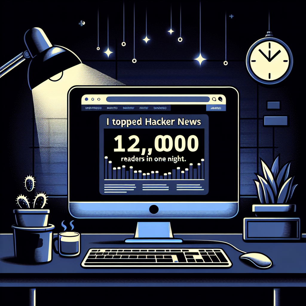 Encabecé Hacker News y atraje 12 mil lectores en una noche