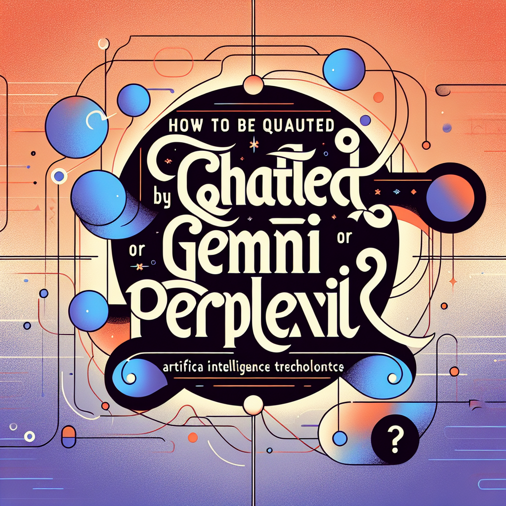 Cómo ser citado por ChatGPT, Gemini o Perplexity?