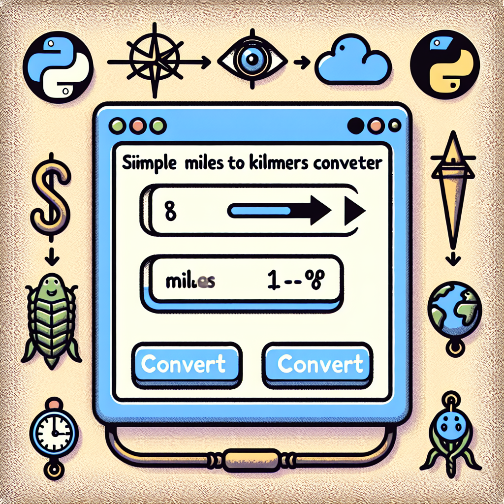 Convertidor simple de millas a kilómetros con Python y Tkinter