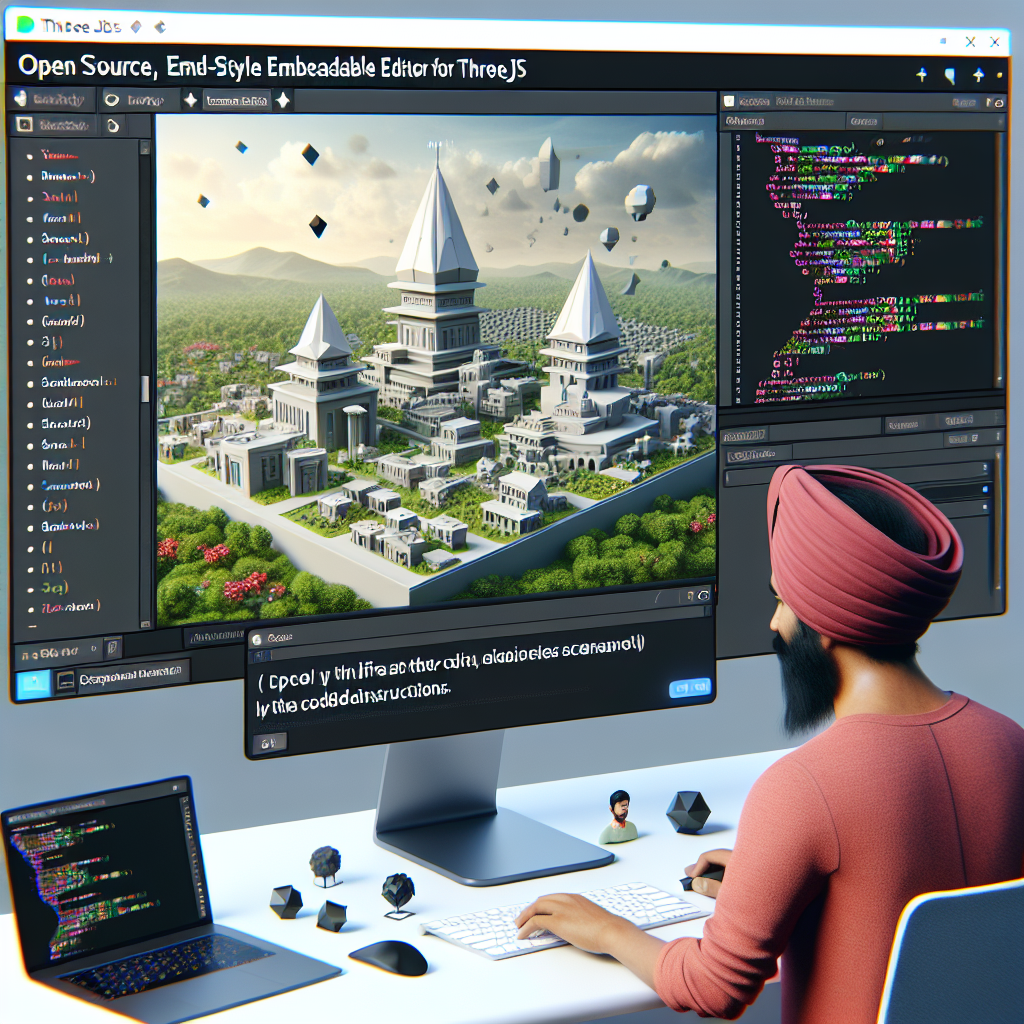 Editor embebible de código abierto tipo Unity para ThreeJS
