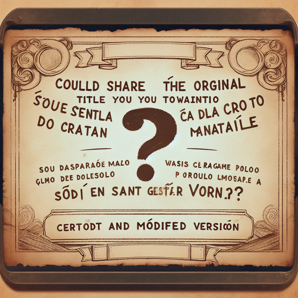 ¿Podrías compartir el título original o el mensaje central que quieres conservar para poder crear una versión corta y modificada?