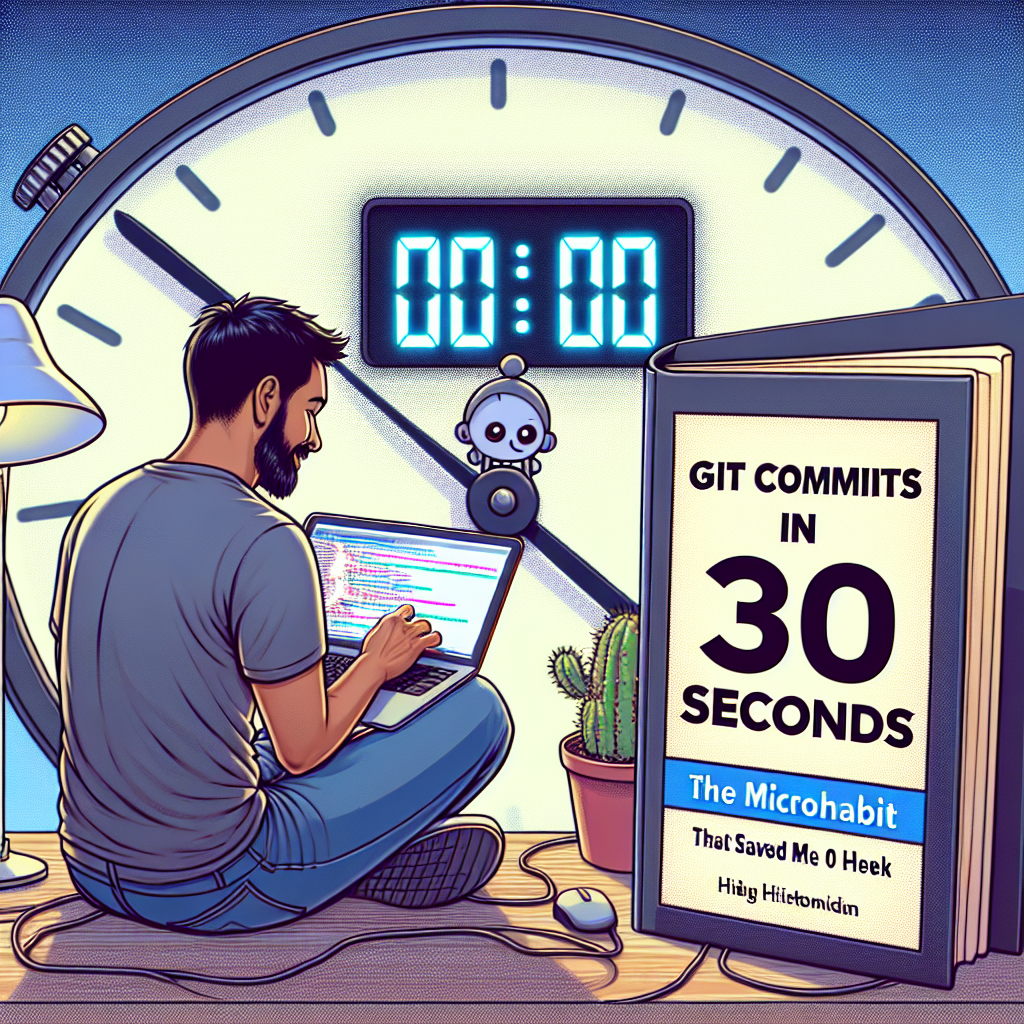 Commits de Git en 30 segundos: el microhábito que me ahorró 10 horas a la semana