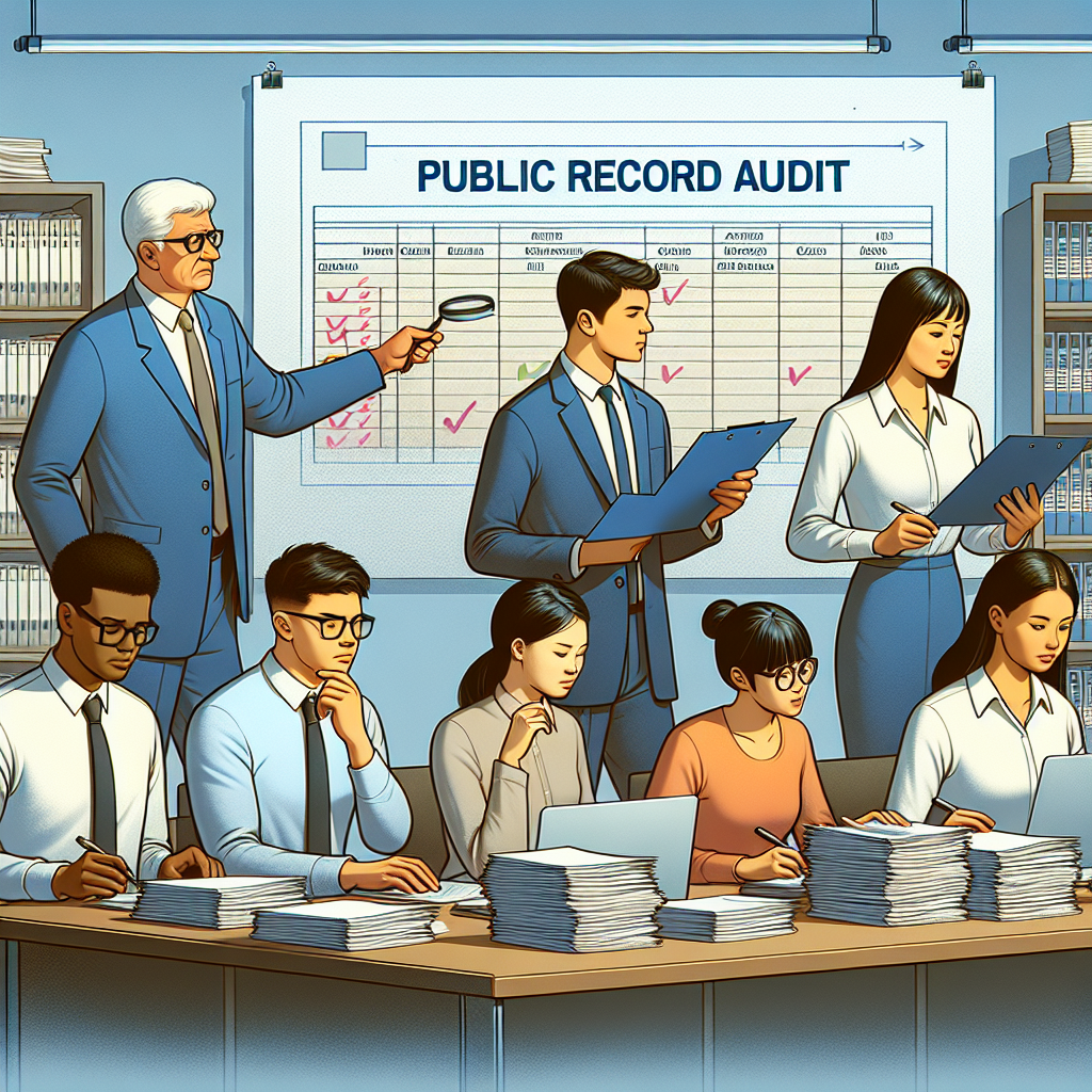 Dirigir una auditoría de registros públicos con un equipo de estudiantes