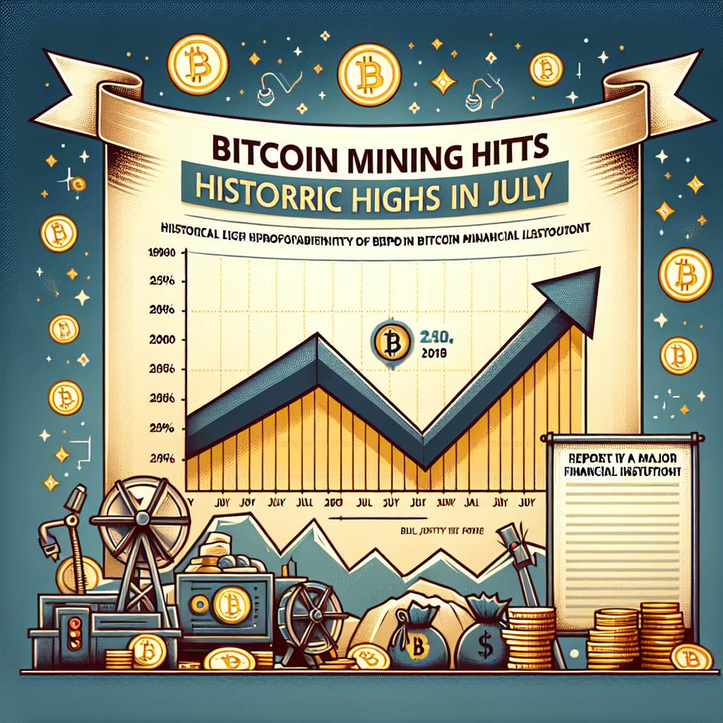 Rentabilidad de la minería de Bitcoin alcanza máximos históricos en julio, informe JPMorgan