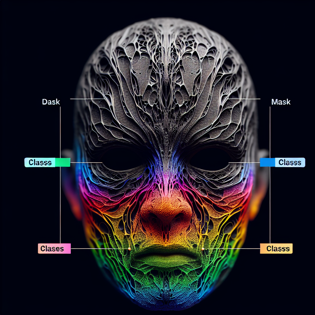 Cómo ver máscara oscura con etiquetas de clase en RGB
