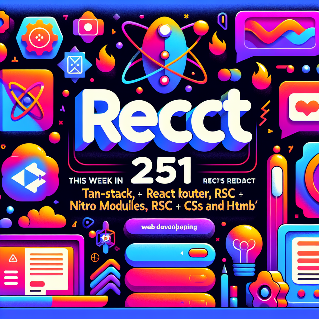 Esta Semana en React #251: TanStack, React Router, RSC | Módulos Nitro, Flujos de Expo | CSS y HTML