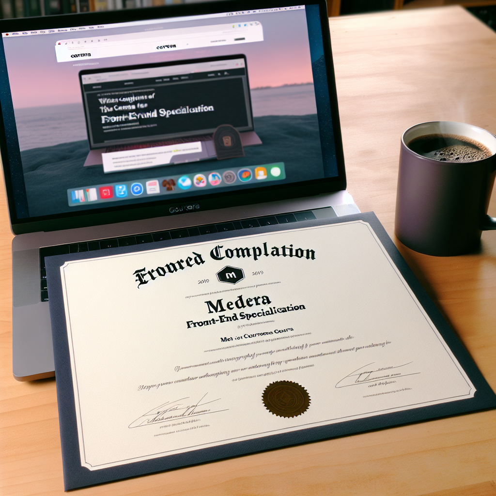 Terminé la Especialización Front-End de Meta en Coursera