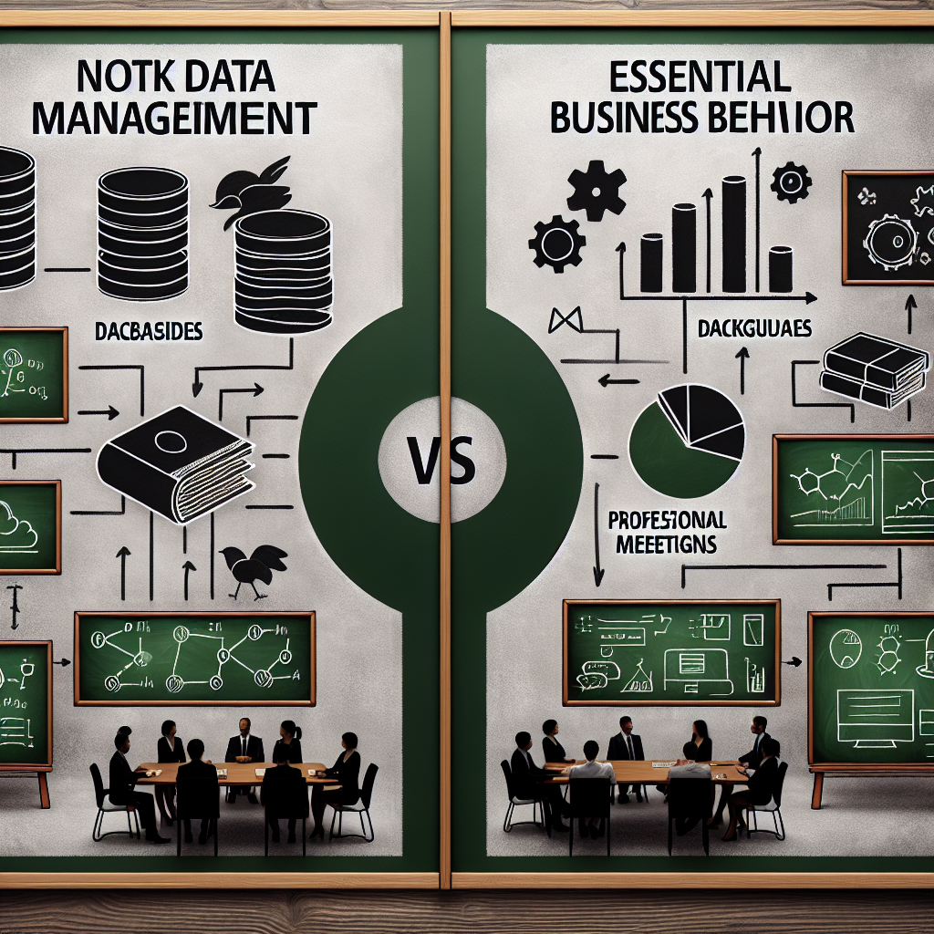 No mezcles la gestión de datos con el comportamiento empresarial esencial.