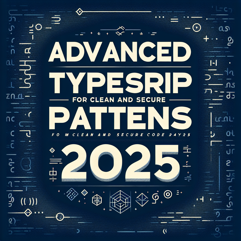 Patrones Avanzados de TypeScript para Código Limpio y Seguro 2025
